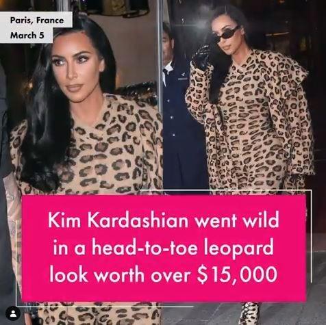 Kim Kardashian. (Instagram/@pagesix)