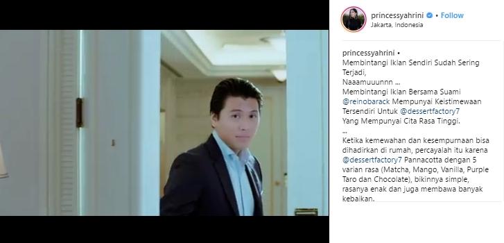 Iklan Bareng Reino Barack, Syahrini Pamer Jam Tangan Rp 1 Miliar. (Instagram/@princessyahrini)