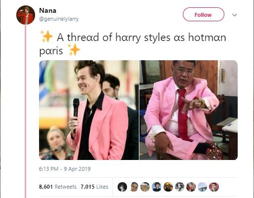 Harry Styles dan Hotman Paris. (Twitter/@genuinelylarry)