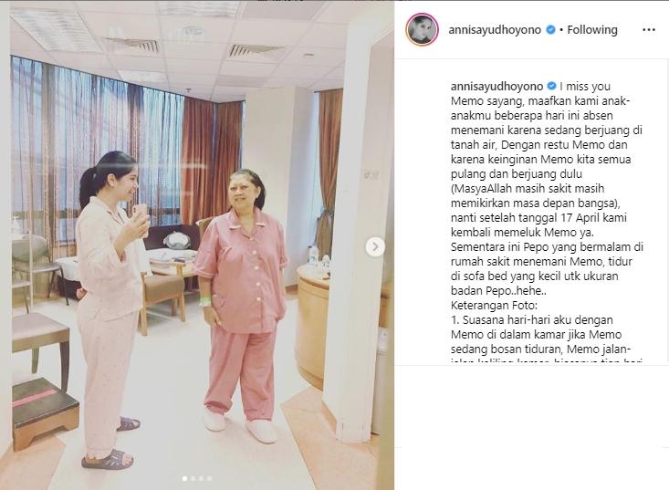 Ani Yudhoyono dan Annisa Pohan. (Instagram/@annisayudhoyono)