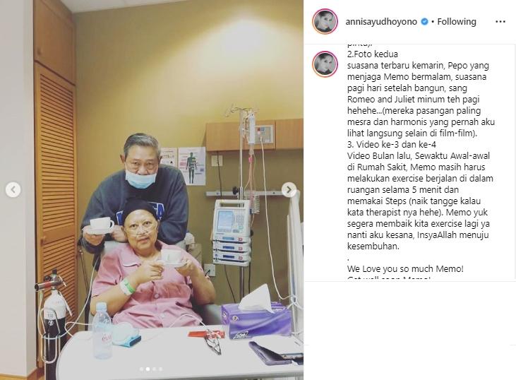 Ani Yudhoyono dan SBY. (Instagram/@annisayudhoyono)