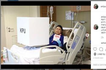 Nyoblos Lebih Awal, Ani Yudhoyono Gunakan Hak Pilih di Rumah Sakit