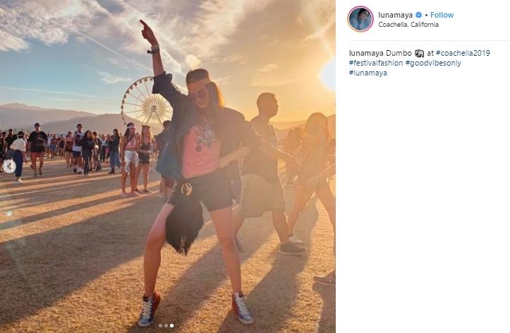 Keseruan Luna Maya Nonton Coachella di Amerika. (Instagram/@lunamaya)