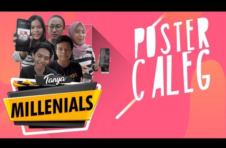 Tanya Millenials soal poster unik caleg. (YouTube/Millenism)