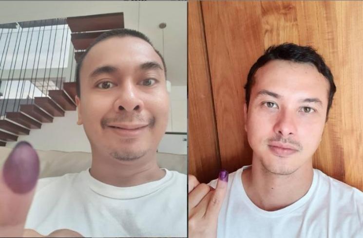 Kocak, Raditya Dika Tiru Selfie Pemilu Nicholas Saputra