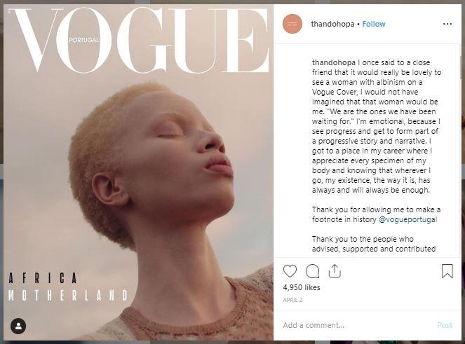 Thando Hopa. (Instagram/@thandohopa)