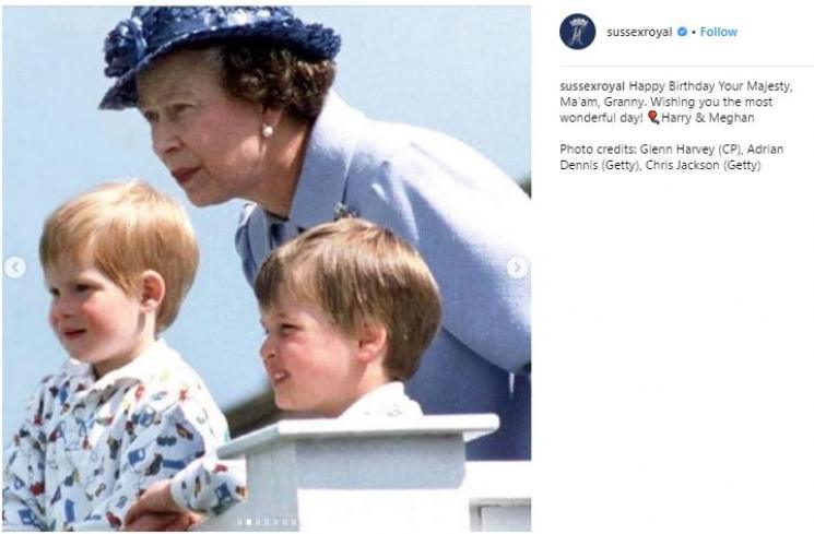 Ratu Elizabeth II. (Instagram/@SussexRoyal)