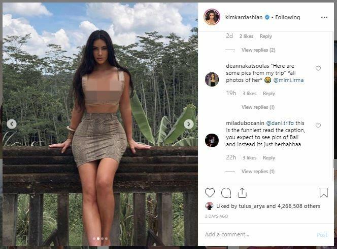 Kim Kardashian liburan ke Bali. (Instagram/@kimkardashian)