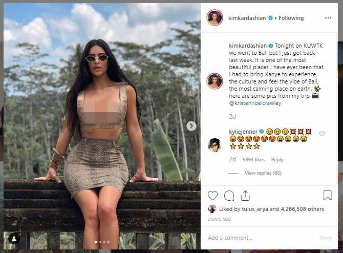 Kim Kardashian liburan ke Bali. (Instagram/@kimkardashian)