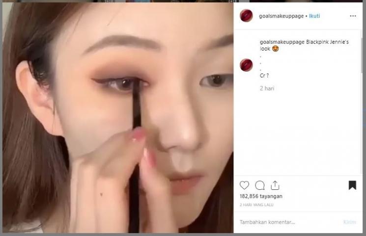 Tutorial makeup Jennie look. (Instagram/@goalsmakeuppage)