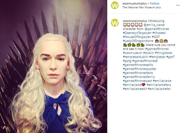 Patung Lilin Daenerys Game of Thrones. (Instagram/@waxmuseumplus)