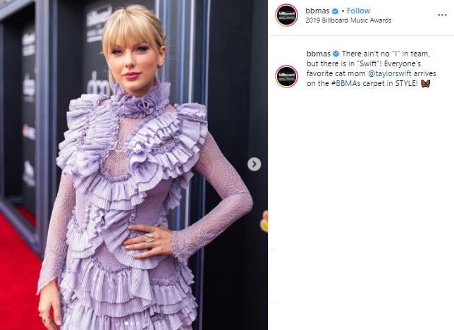 Taylor Swift di BMA 2019. (Instagram/@taylorswift)