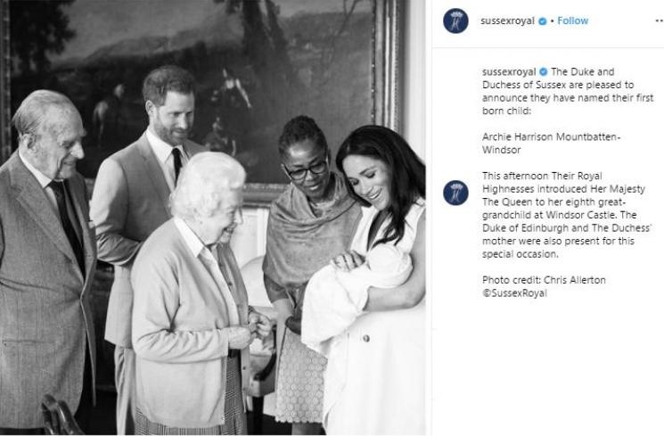 Pangeran Harry dan Meghan Markle Umumkan Nama Anak Pertama Mereka. (Instagram/@sussexroyal)
