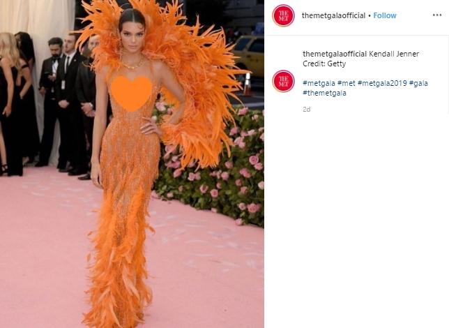 Kendall Jenner di Met Gala 2019. (Instagram/@themetgalaofficial)