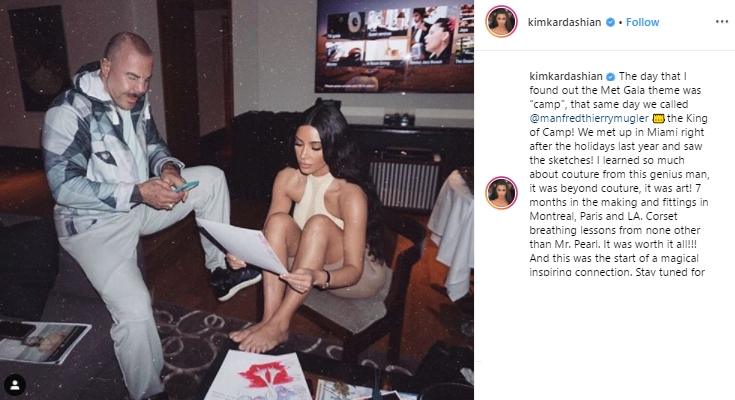 Kim Kardashian Ikut Les Pernapasan Saat Pakai Korset Gaun Met Gala 2019. (Instagram/@kimkardashian)
