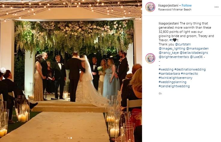 Pernikahan Trevor Engelson dan Tracey Kurland. (Instagram/@lisagorjestani)