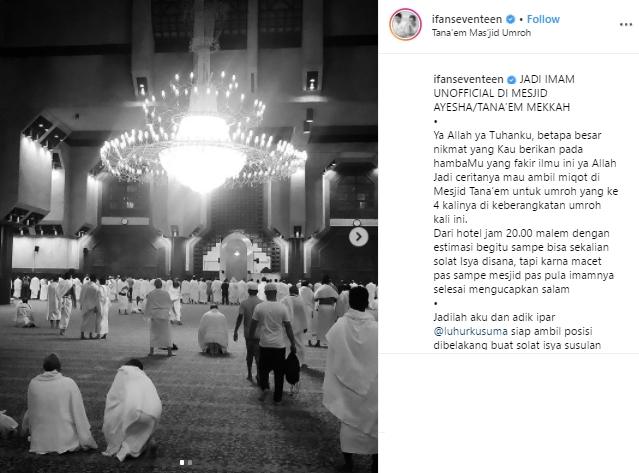 Bikin Kagum, Ifan Seventeen Jadi Imam Sholat Masjid di Mekah. (Instagram/@ifanseventeen)