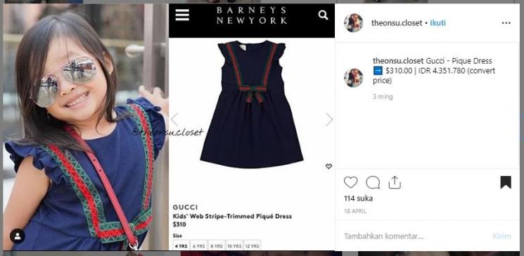 Outfit Thalia Putri Onsu. (Instagram/@theonsu.closet)