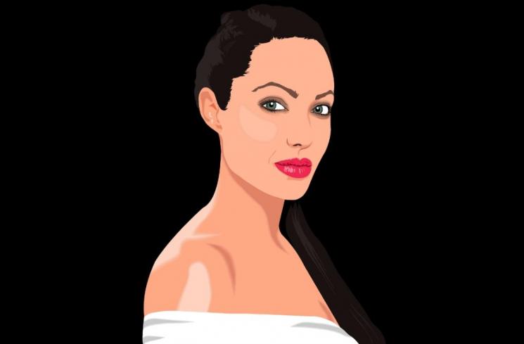 Ilustrasi Angelina Jolie. (Pixabay/OpenClipart-Vectors)