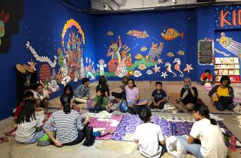 Kids Corner Biennale Jogja 2019, Serunya Belajar Ecoprint Bersama Anak-Anak