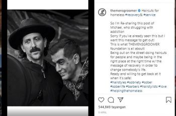 Dicukur Dadakan, Gelandangan Ini Jadi Ganteng Bak Model