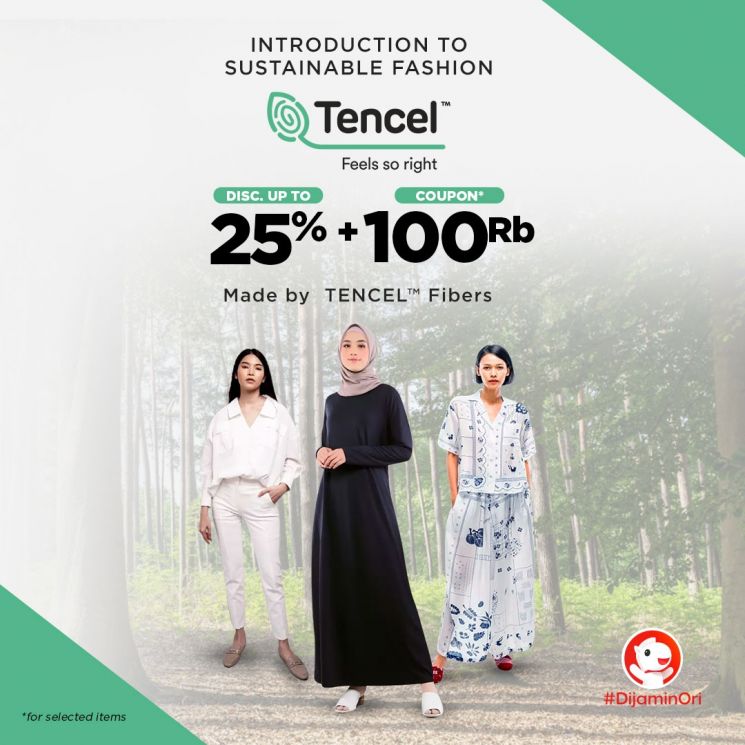 Merek serat alami untuk produk tekstil dan fashion dari Lenzing Group, TENCEL™, meluncurkan kanal khusus di platform e-commerce JD.ID (Istimewa/Lenzing Indonesia)