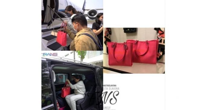 Nagita Slavina pakai tas Chanel Rp52 Juta untuk taruh camilan. (Instagram/@fashion_nagitaslavina)