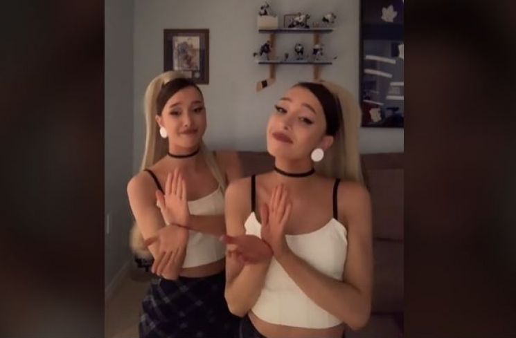 Pasangan Saudara Kembar Mirip Ariana Grande (tiktok.com/@pinksweetener_)