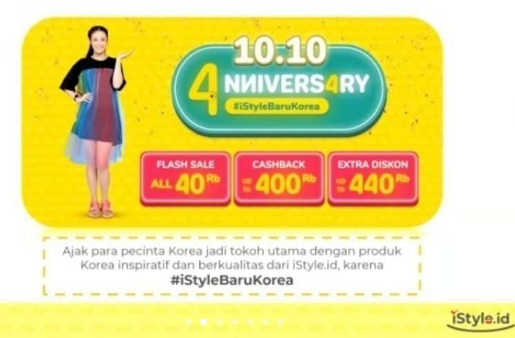 Promo dan Diskon di Online Mall iStyle.id dalam rangka Anniversary ke-4 (tangkap layar Zoom)