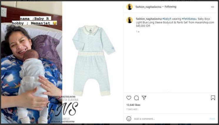 Harga Outfit Baby Rayyanza (instagram.com/fashion_nagitaslavina)