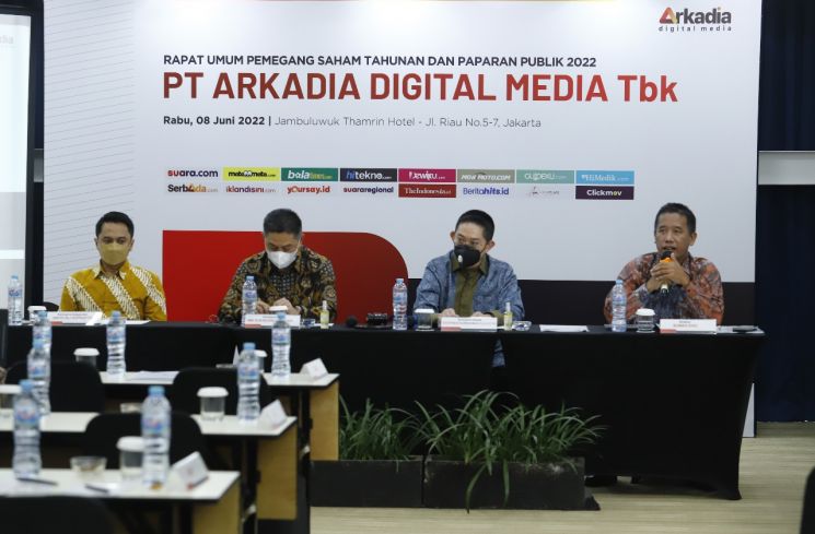 Rabu (8/6/2022), PT Arkadia Digital Media Tbk (IDX: DIGI) kembali menggelar Rapat Umum Pemegang Saham (RUPS) Tahunan secara hibrid. (Suara.com)