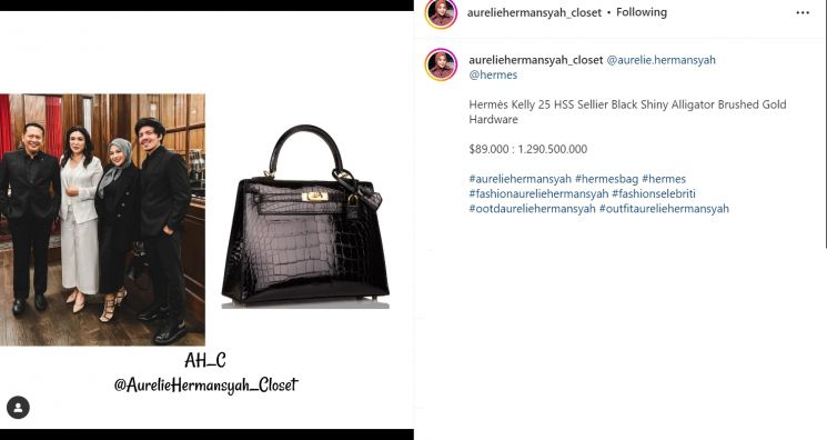 Intip gaya Aurel Hermansyah kenakan pakaian formal, perbandingan harga tas dan sandal berhasil jadi sorotan (Instagram/aurelhermansyah_closet)