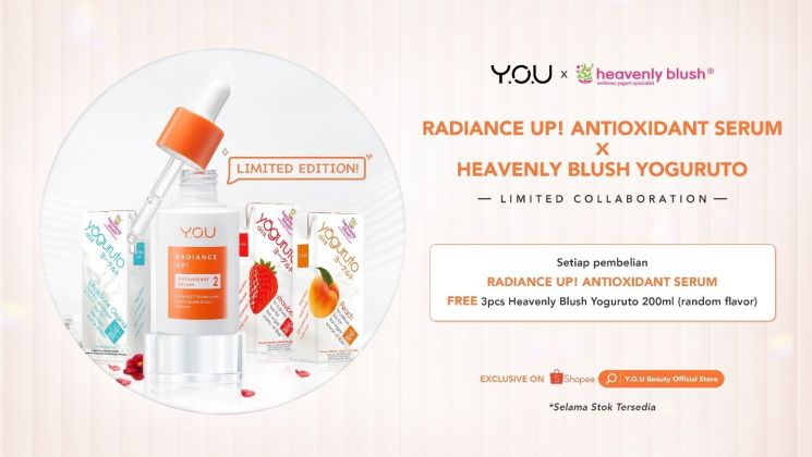 Kolaborasi Y.O.U Beauty Radiance Up Series! dengan Heavenly Blush Yoguruto (Istimewa)