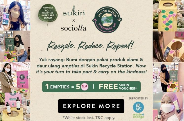 Waste Down Kindness Up: Sukin x Sociolla Recycle Station (Istimewa)