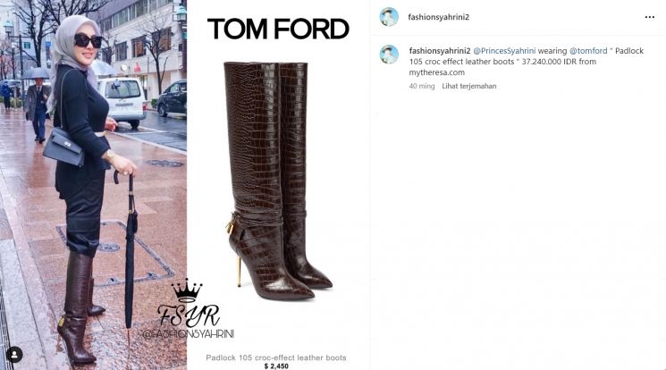 Koleksi sepatu boots Syahrini (Instagram/fashionsyahrini2)