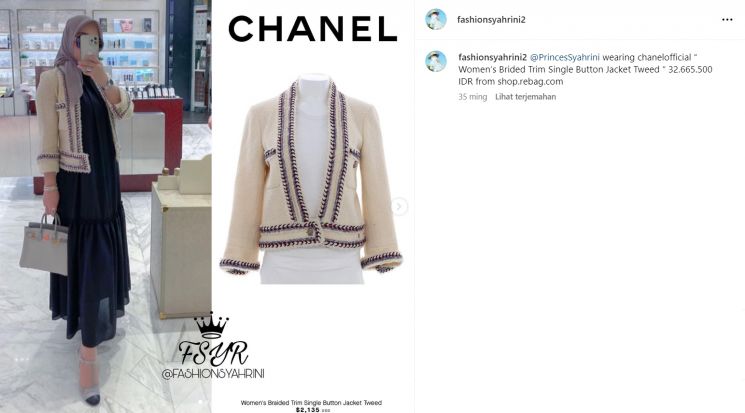 Koleksi jaket mewah Syahrini (Instagram/fashionsyahrini2)