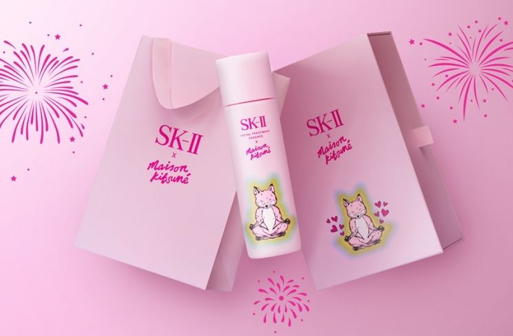 SK-II Facial Treatment Essence x Maison Kitsune Limited Edition (Pink). (Dok.Istimewa)