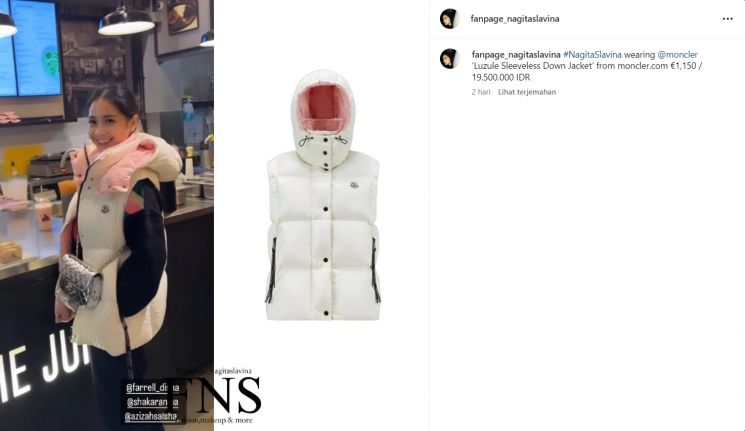 Koleksi jaket mewah yang dipakai Nagita Slavina (Instagram/fanpage_nagitaslavina)