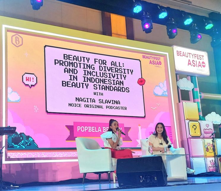 Nagita Slavina dalam Acara Beautyfest Asia 2024 (Dewiku/ Zefanya Aurell Nathalie)