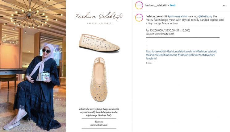 Koleksi sepatu mewah yang dikenakan Syahrini (Instagram/fashion__selebriti)