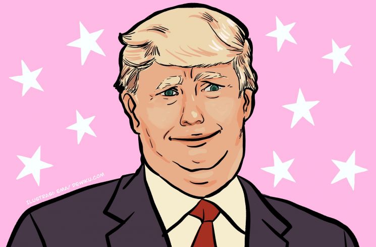 Ilustrasi Presiden Donald Trump (Dewiku)