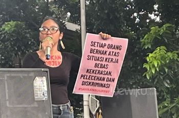 Di Aksi #Indonesia Gelap, Para Perempuan Suarakan Keadilan untuk Pekerja Rumah Tangga