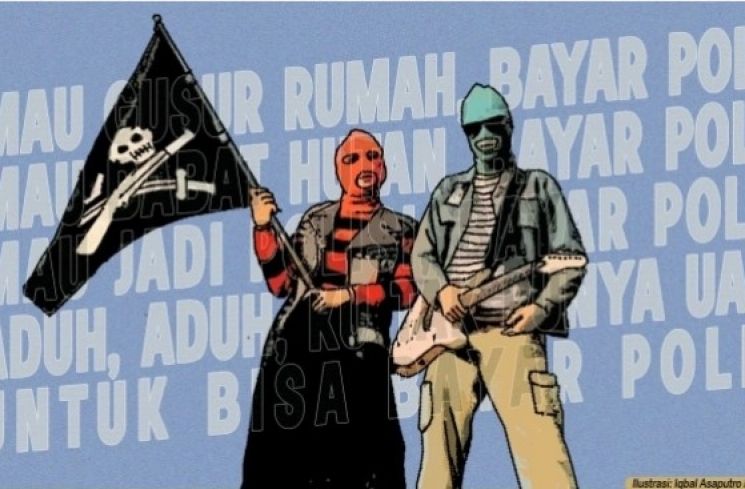 Ilustrasi Band Punk Sukatani. [Dewiku.com/Iqbal Assaputro]