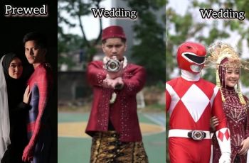 Viral Suami Nikah Pakai Kostum Superhero, Bukti Cowok Juga Punya Wedding Dream