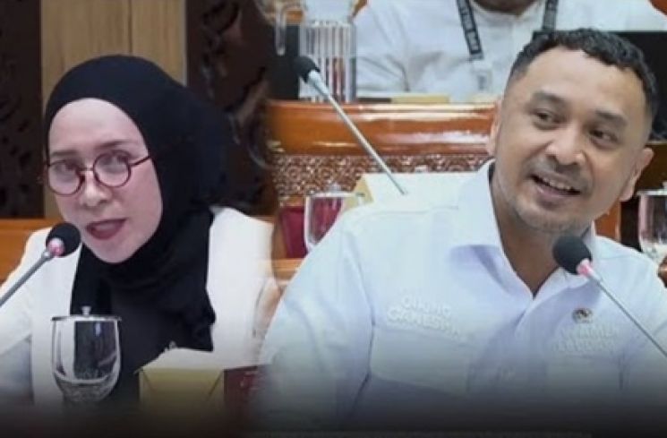 Melly Goeslaw dan Giring Ganesha (YouTube/TVR Parlemen)
