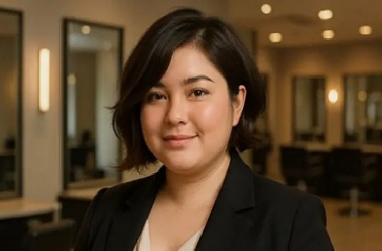 Gaya Angled Bob Asimetris Haircut (created by Meta AI)