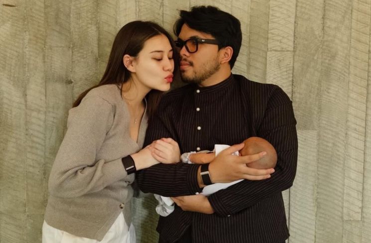 Thariq Halilintar, Aaliyah Massaid, Baby Arash (Instagram/thariqhalilintar)