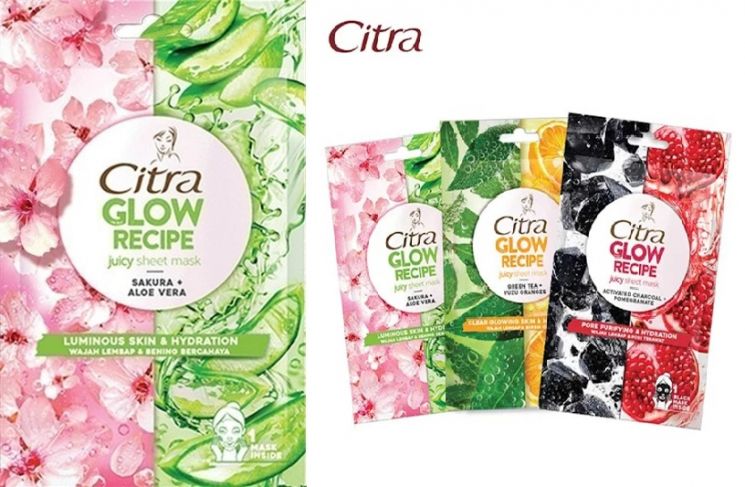Citra Glow Recipe Juicy Sheet Mask Sakura + Aloe Vera (blibli.com)