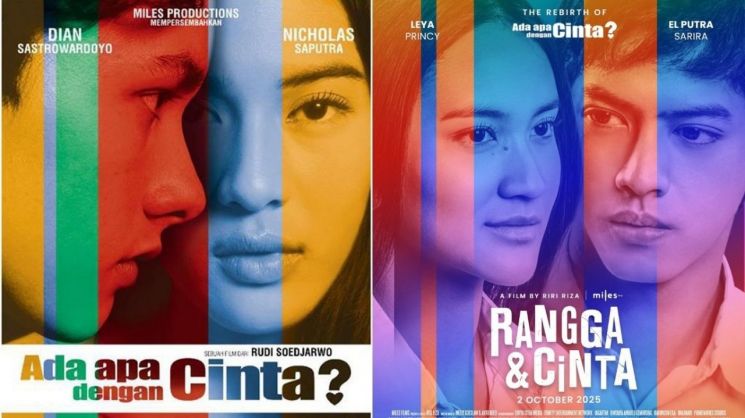 Perbandingan Poster AADC dengan Poster Rangga dan Cinta (Kolase)