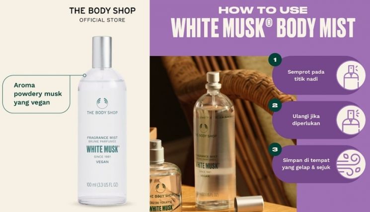 The Body Shop White Musk Fragrance Mist (shopee.co.id)